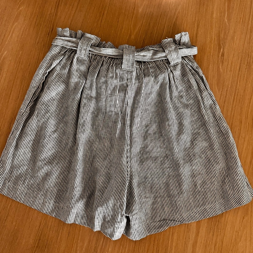 Striped Black and White Women's Shorts